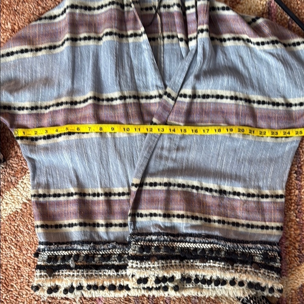 ZARA Striped Kimono Cardigan with Belt - Picture 5 of 9